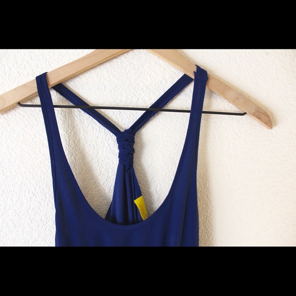 Blue maxi dress with halter style top - Picture 2 of 3